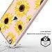 MOSNOVO iPhone 6s Case/iPhone 6 Case for Women, Floral Flower Sunflower Pattern Clear Design Transparent Plastic Hard Back Case with TPU Bumper Protective Case Cover for iPhone 6/iPhone 6S