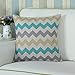 CaliTime Canvas Throw Pillow Cover Case for Couch Sofa Home Decor, Modern Geometric Accent 18 X 18 Inches, Zigzag