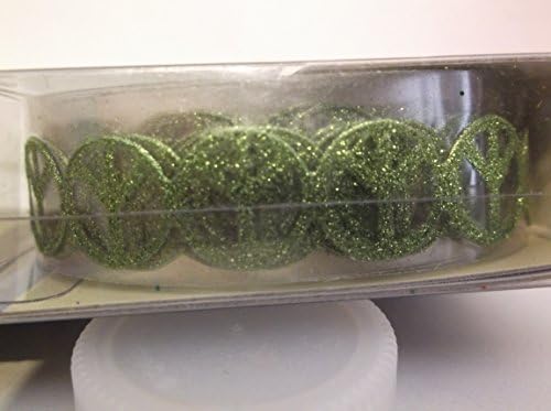 Recollections Self adhesive *Peace* Green Glitter on a Roll