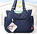 SoHo diaper bag Tribeca 9 pieces nappy tote bag for baby Mom Dad Stylish Insulated unisex Multifuncation travel Large Capacity Durable Includes Changing Pad, Stroller straps mesh organizer，Blue
