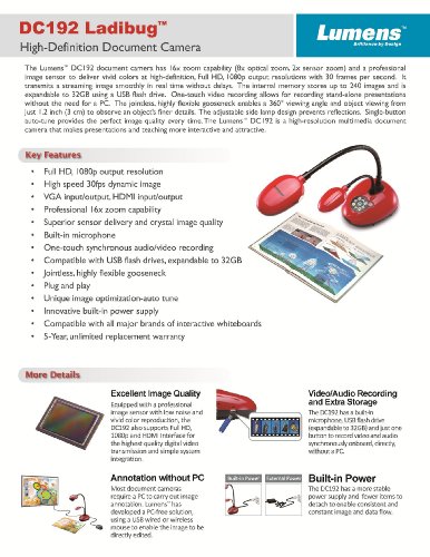 Lumens-DC192-Ladibug-High-Definition-Document-Camera