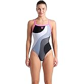 Arena Womens Arena Feel Women's Multi Slices Light Drop Back Swimsuit One Piece Bathing Suit