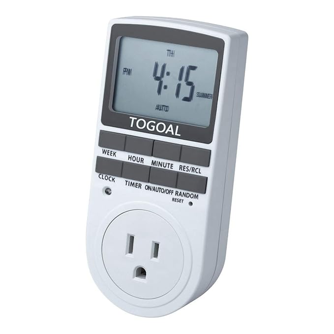 TOGOAL TE02 Random Light Timer Programmable Plugin Digital Electrical