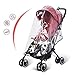 besrey Lightweight Stroller Airplane Stroller Compact Buggy One Step Design for Opening & Folding Easily get on Plane - Red