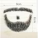 ExGizmo Human Hair Fake Face Beard and Mustache Black Costume Beard for Men Realistic Makeup Lace Invisible False Beards Halloween Costume False Mustache and Gotatee