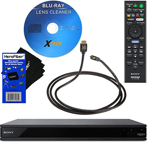 Sony-UBP-X800-UBP-UX80-4K-Ultra-HD-Wi-Fi-Blu-ray-Disc-Player-Remote-Control-Xtech-Blu-Ray-Disc-Laser-Lens-Clner-High-Speed-4K60P-HDMI-Cable-with-Ethernet-HeroFiber-Gentle-Cleaning-Cloth