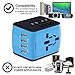 Universal Travel Adapter, Worldwide International Power Adapter with 4 USB Ports, All in One Wall Charger AC Travel Plug Adapter Converter for UK USA EU AUS Asia China Ireland Thailand 180+ Countries