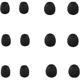 Extra Small (XS) Silicone Earbuds Tips for Replacement Small Ear Canal | 6 Pairs XS/S Universal Silicone Tips Comfort Fit 4.0mm-6mm Nozzles, Black