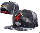Miami Heat Alternate Team Logo Custom Grey Galaxy Snapback Cap