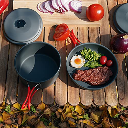 Alocs Camping Cookware, Compact/Lightweight/Durable Camping Pots and