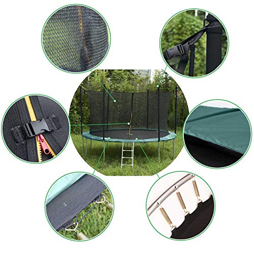 image for Tiptiper 12 ft Trampoline Outdoor Trampoline with Safety enclosures ne