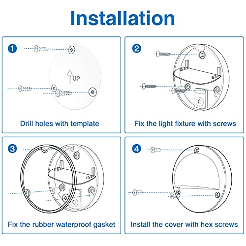SUNVIE 12 Pack Low Voltage Deck Lights 5W LED Landscape Step Stair