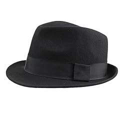 Home Prefer Men's Wool Felt Winter Hat Short Brim