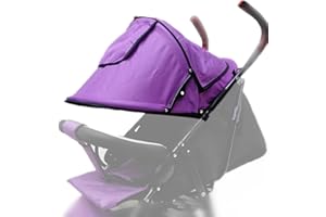 TOPOQ Stroller Sun Shade Cover Stroller Sun Canopy Awning for Pushchair Pram Baby Buggy Parasol Sun Umbrella with Pockets Mesh Window Adjustable Retractable