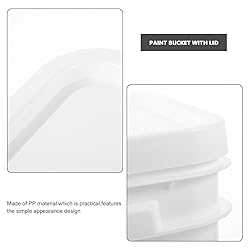 Alipis Paint Bucket with Lid 2.6 Gallon White