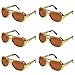Ocean Line 50's 60's Glasses – 50's Rockstar Aviator Sunglasses, Funny Party Costume Shades for Celebrity (6 Pairs)