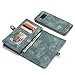 Samsung Galaxy S8 Plus Leather Wallet Phone Case Magnetic Detachable Case with Card Slots Cash Compartment Blue