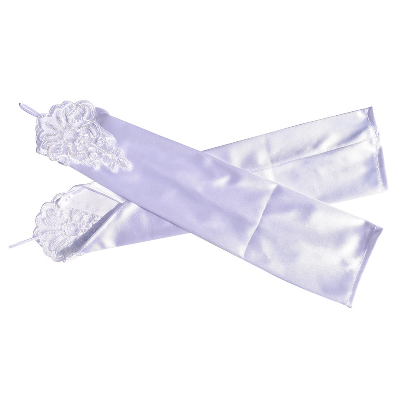 COSFAN Women Satin Hook Finger Gloves,Long Flapper Evening Opera Gloves,Retro Elbow Length Gloves for 1920s Parties