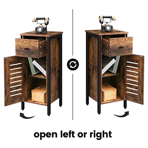 HOOBRO-Storage-Cabinet-Floor-Standing-Cabinet-with-Drawer-and-Height-Adjustable-Shelves-Industrial-Side-Cabinet-Multifunctional-for-Bathroom-Living-Room-Study-Kitchen-Rustic-Brown-BF15CW01