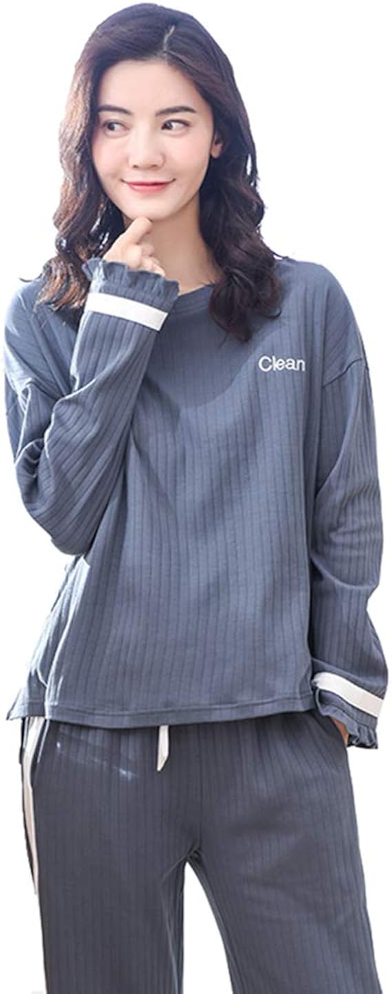 パジャマ レディース 綿 ルームウェア 柔らかい 大きい 部屋着 通気 快適 可愛い 上下セット レディース 四季用 長袖 ナイトウェア 綿 長袖 ブルー Xxxl パジャマ ルームウェアセット 通販 Amazon