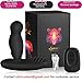 Vibrating Butt Plug Rotating Anal Sex Toys 16-Mode Rechargeable Prostate Massager Vibrators with Remote Control and Rotation and Heating Function for Men and Women