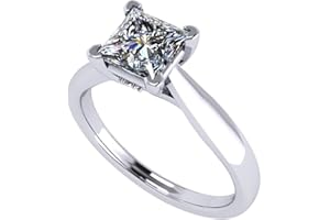 NANA Jewels 1to4ct Simulated Diamond Engagement ring Round-Princess-Cushion-Asscher Solitaire Lucita Cz & Silver