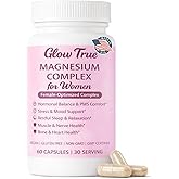 Magnesium Complex for Women – Spectrum 5-Form Magnesium Complex (500 mg), High Absorption Glycinate, Citrate, Oxide & Malate – Vegan, Non-GMO Supports Sleep, Energy, Hormone & Bone – 60 Capsules