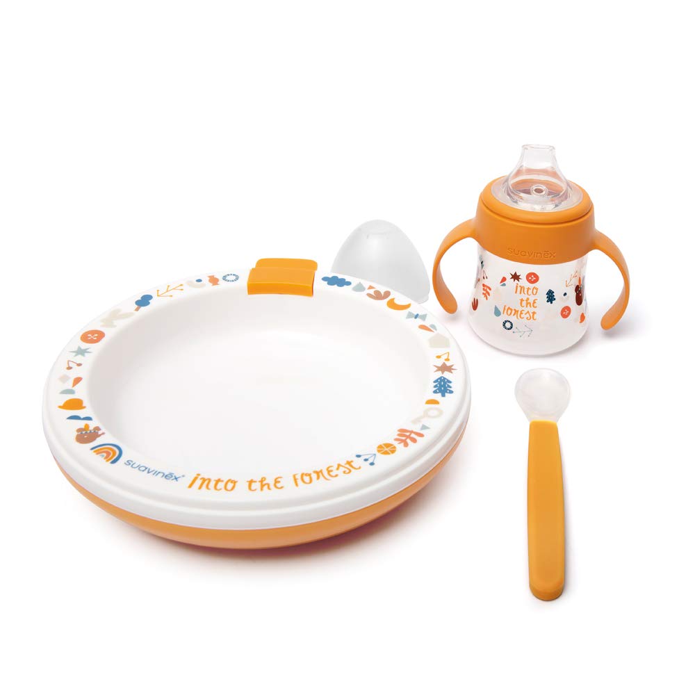 Suavinex 306448 Feeding Set with Thermal Plate and Bottle, 3 Pieces - 250 g