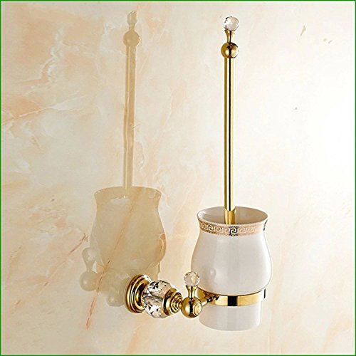 FuweiEncore Toilettenbürstenkupfergoldgoldkristall Badezimmerzubehör