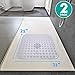 Sierra Concepts 2-Pack Clear Color Square Shower, Bathtub, Bath and Tub Mat (21x21), Machine Washable, Antibacterial, BPA, Latex, Phthalate Free, Square Bathroom Mats with Drain Holes, Suction Cups