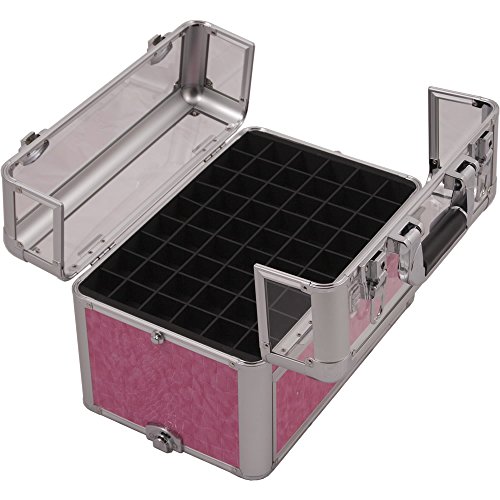 SUNRISE Nail Case on Wheels 2 in 1 Professional Organizer, 54 Bottle