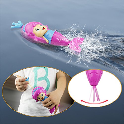 Baby Bath Clockwork Toy, 2Pcs Dabbling Bath Toy Wind Up Floating Water Toy for Mermaid,Water Wind Up Toy (Color Random)