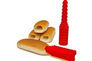 SHIDOW hot Dog Driller, hot Dog bun Driller, hotdogger Tool for hotdogger, hot Dog Buns, mini hot Dogs (2 PCS Red)