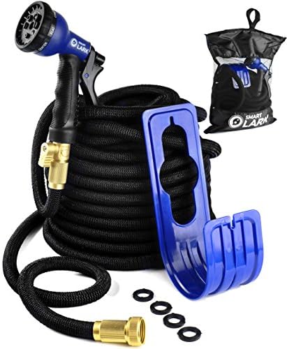 2017 Expandable Garden Hose 100 Feet with 8 Spray Pattern Nozzle Strongest on the Market with Triple Layer Latex Core &amp; Latest Improved Extra Strength Fabric Protection Pocket Bag Included