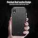 ESR Premium Real Leather Case for The iPhone XR, Slim Protective Cover [Supports Wireless Charging] for The Apple iPhone XR (2018) - Black