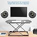 Standing Desk Converter - Height Adjustable Sit to Stand Up Desk, Economic Tabletop Workstation Monitor Riser, Lift Height from 1.6