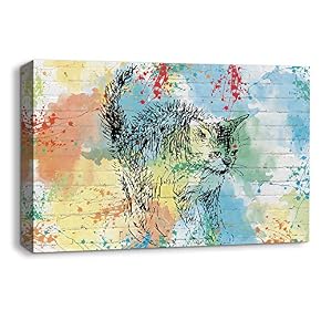 Canvas Wall Art Abstract Ink Animals...