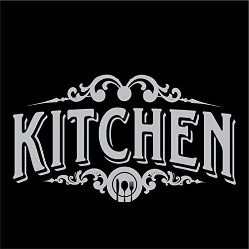 Kitchen Wall Decal - Kitchen Decor - Wall Decal - Vinyl Decal - Wall Art - Kitchen Decal - Decals - Available in Multiple Sizes and Colors - Die Cut No Background (24" Wide, Light Gray)