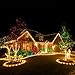 Excelvan Safe Low Voltage 24V 8 Modes 250 LEDs 50m/164ft Dimmable String Lights Fairy Lights DC Transformer with Transparent String for Bedroom Patio Garden Gate Yard Party Wedding(Warm White)