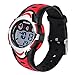 Waterproof Swimming Led Digital Sports Watches for Children Kids Girls Boys,Rubber Strap,Red