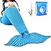 LAGHCAT Mermaid Tail Blanket Crochet Mermaid Blanket for Kids, Soft All Seasons Sleeping Blankets, Classic Pattern (56