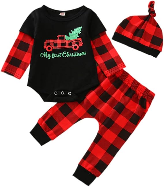 baby's first christmas pjs