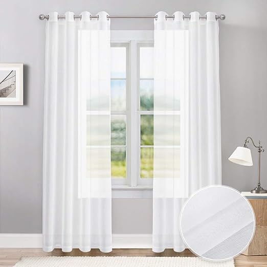 Amazon Com Pony Dance Sheer Curtains White 84 Voile Sheer