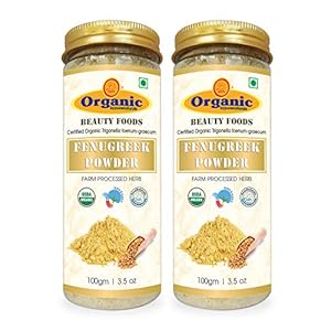 Organic byPurenaturals Fenugreek Powder – 100gm (Pack of 2)