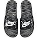 Nike Women's Benassi Just Do It Sandal, Black/White, 6 Regular US