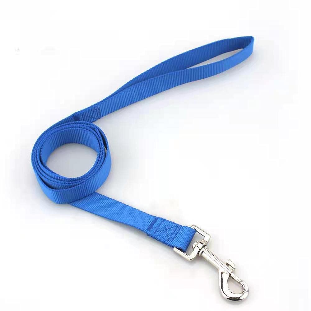 Dog Training Lead, Nylon Dog Lead Leash 1.24m Long Puppy Lead, Daily Walking Dog Lead Leash for Large, Extra Large Dogs - Great for Training Play Camping, or Backyard - 2.5cm Wide (Blue)