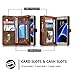 Galaxy S7 Case,S7 Wallet Case,AKHVRS Premium Cowhide Leather Wallet Cover Case - Large Capacity zipper Wallet Case Detachable Magnetic Hard Case for Samsung Galaxy S7 (Dark brown)