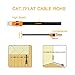 VANDESAIL CAT 7 Ethernet Cable, Nylon Braided Internet Cable, Shielded LAN Wire, Flat Network Cord with RJ45 Connectors (6ft-3Pack, Black)