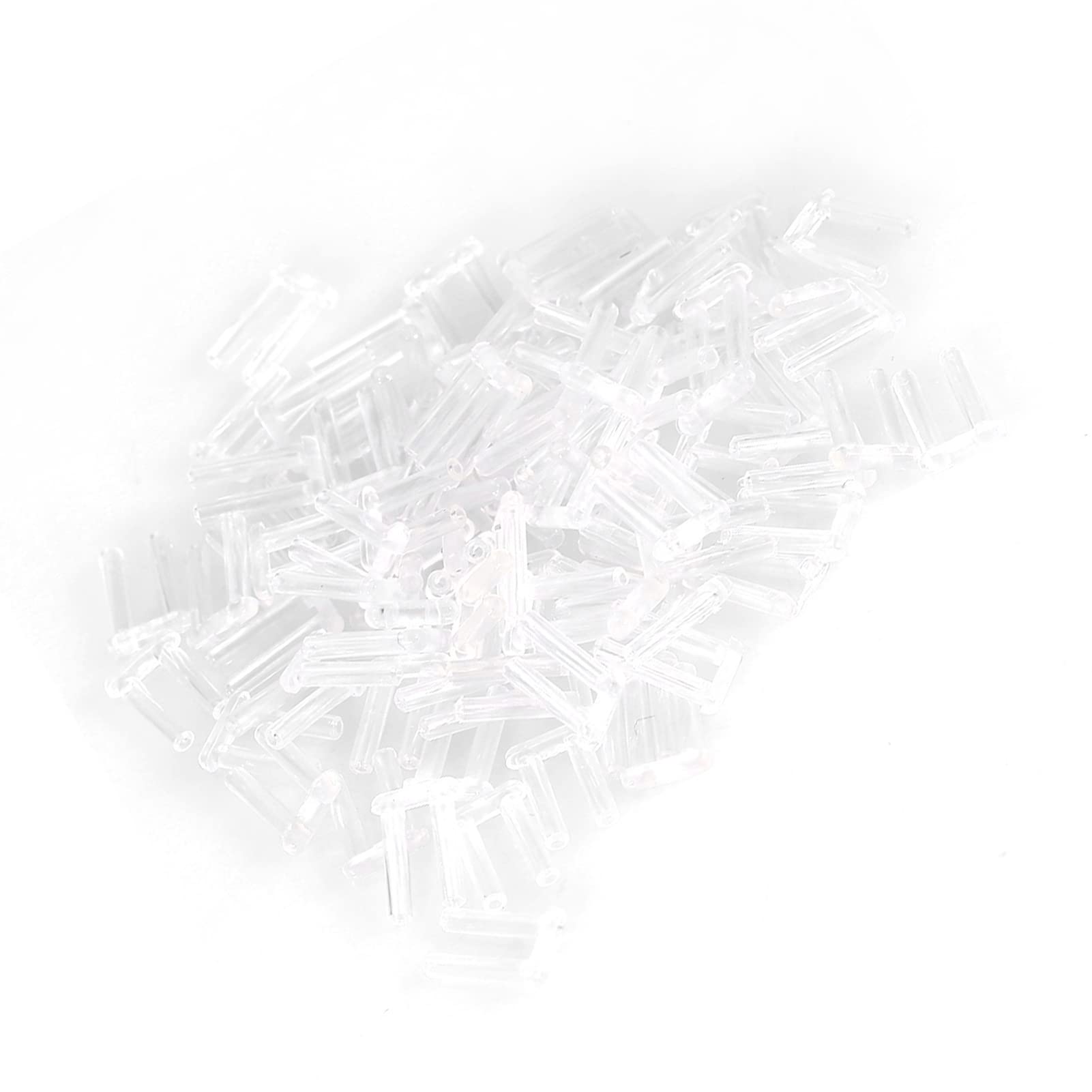 100 Pcs Rimless Glasses Accessories, 3 Types New Compression Mounting Sleeve Plastic for Rimless Glasses Accessories Tools - (1.4 * 0.8 * 0.7)