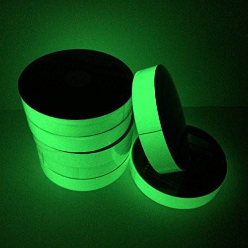 Glow in The Dark Fluorescent Tape - 33 ft x 1 inch - Removable Waterproof Outdoor Luminous Tape - Thumbnail 2